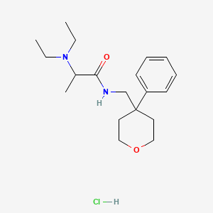 molecular formula C19H31ClN2O2 B3995513 N~2~,N~2~-diethyl-N~1~-[(4-phenyltetrahydro-2H-pyran-4-yl)methyl]alaninamide hydrochloride 
