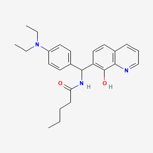 molecular formula C25H31N3O2 B3995518 N-[[4-(diethylamino)phenyl](8-hydroxy-7-quinolinyl)methyl]pentanamide 
