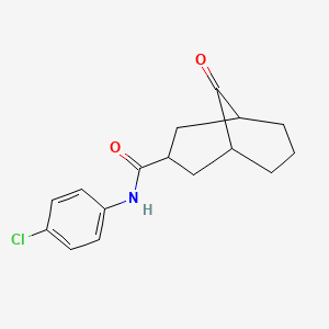 molecular formula C16H18ClNO2 B3995555 N-(4-chlorophenyl)-9-oxobicyclo[3.3.1]nonane-3-carboxamide 