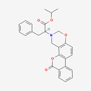 molecular formula C27H25NO5 B3995645 isopropyl 2-(6-oxo-2H,6H-benzo[3,4]chromeno[8,7-e][1,3]oxazin-3(4H)-yl)-3-phenylpropanoate 
