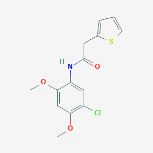 molecular formula C14H14ClNO3S B399566 N-(5-chloro-2,4-dimethoxyphenyl)-2-thiophen-2-ylacetamide CAS No. 434303-46-5