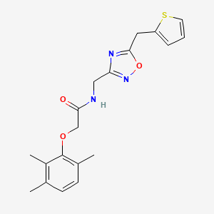 molecular formula C19H21N3O3S B3995885 N-{[5-(2-thienylmethyl)-1,2,4-oxadiazol-3-yl]methyl}-2-(2,3,6-trimethylphenoxy)acetamide 