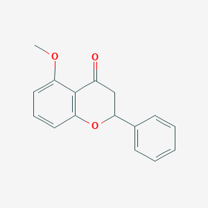 molecular formula C16H14O3 B039959 (2S)-5-methoxy-2-phenyl-2,3-dihydrochromen-4-one CAS No. 123931-32-8