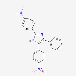 molecular formula C23H20N4O2 B3995903 N,N-dimethyl-4-[5-(4-nitrophenyl)-4-phenyl-1H-imidazol-2-yl]aniline 