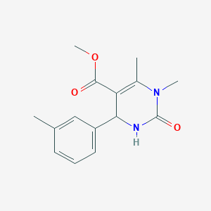 molecular formula C15H18N2O3 B3995931 Methyl 3,4-dimethyl-6-(3-methylphenyl)-2-oxo-1,6-dihydropyrimidine-5-carboxylate 
