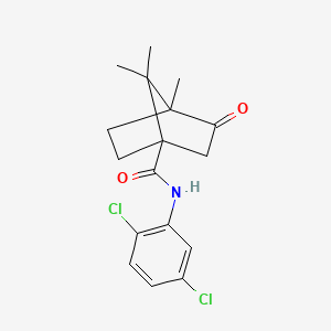 molecular formula C17H19Cl2NO2 B3996001 N-(2,5-dichlorophenyl)-4,7,7-trimethyl-3-oxobicyclo[2.2.1]heptane-1-carboxamide 