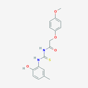 molecular formula C17H18N2O4S B399610 N-[(2-hydroxy-5-methylphenyl)carbamothioyl]-2-(4-methoxyphenoxy)acetamide 