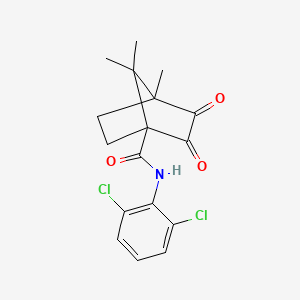 molecular formula C17H17Cl2NO3 B3996184 N-(2,6-dichlorophenyl)-4,7,7-trimethyl-2,3-dioxobicyclo[2.2.1]heptane-1-carboxamide 