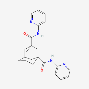 molecular formula C22H24N4O2 B3996285 N,N'-di-2-pyridinyl-1,3-adamantanedicarboxamide 