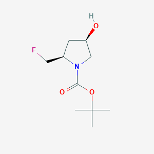 molecular formula C10H18FNO3 B039963 (2R,4R)-tert-Butyl 2-(fluoromethyl)-4-hydroxypyrrolidine-1-carboxylate CAS No. 114676-97-0