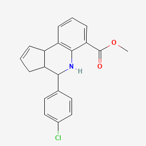 molecular formula C20H18ClNO2 B3996355 methyl 4-(4-chlorophenyl)-3a,4,5,9b-tetrahydro-3H-cyclopenta[c]quinoline-6-carboxylate 