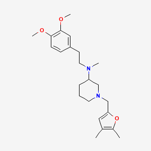 molecular formula C23H34N2O3 B3996403 N-[2-(3,4-dimethoxyphenyl)ethyl]-1-[(4,5-dimethyl-2-furyl)methyl]-N-methyl-3-piperidinamine 