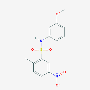 molecular formula C14H14N2O5S B3996454 N-(3-methoxyphenyl)-2-methyl-5-nitrobenzenesulfonamide 