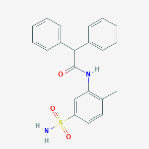 molecular formula C21H20N2O3S B3996602 N-(2-Methyl-5-sulfamoyl-phenyl)-2,2-diphenyl-acetamide CAS No. 345992-26-9