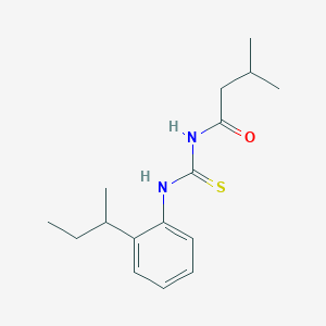 molecular formula C16H24N2OS B399661 N-{[2-(butan-2-yl)phenyl]carbamothioyl}-3-methylbutanamide 