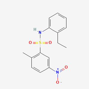 molecular formula C15H16N2O4S B3996624 N-(2-ethylphenyl)-2-methyl-5-nitrobenzenesulfonamide CAS No. 59156-56-8