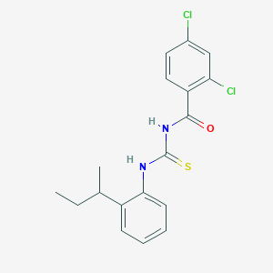 molecular formula C18H18Cl2N2OS B399664 N-{[2-(butan-2-yl)phenyl]carbamothioyl}-2,4-dichlorobenzamide 