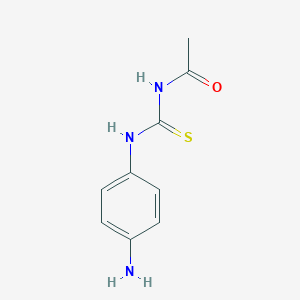 molecular formula C9H11N3OS B399666 N-[(4-aminophenyl)carbamothioyl]acetamide 