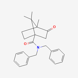 molecular formula C25H29NO2 B3996761 N,N-dibenzyl-4,7,7-trimethyl-3-oxobicyclo[2.2.1]heptane-1-carboxamide 