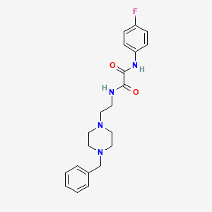 molecular formula C21H25FN4O2 B3997077 N-[2-(4-benzylpiperazin-1-yl)ethyl]-N'-(4-fluorophenyl)oxamide 