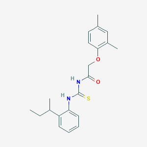 molecular formula C21H26N2O2S B399708 N-(2-sec-butylphenyl)-N'-[(2,4-dimethylphenoxy)acetyl]thiourea 