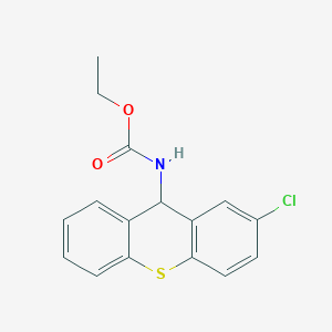 molecular formula C16H14ClNO2S B3997090 ethyl N-(2-chloro-9H-thioxanthen-9-yl)carbamate 