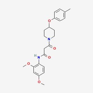 molecular formula C23H28N2O5 B3997095 N-(2,4-dimethoxyphenyl)-3-[4-(4-methylphenoxy)piperidin-1-yl]-3-oxopropanamide 