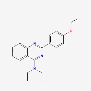 molecular formula C21H25N3O B3997259 N,N-diethyl-2-(4-propoxyphenyl)quinazolin-4-amine 