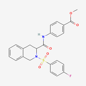 molecular formula C24H21FN2O5S B3997334 Methyl 4-[2-(4-fluorobenzenesulfonyl)-1,2,3,4-tetrahydroisoquinoline-3-amido]benzoate 