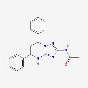 molecular formula C19H17N5O B3997464 N-(5,7-diphenyl-4,7-dihydro[1,2,4]triazolo[1,5-a]pyrimidin-2-yl)acetamide 