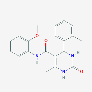 molecular formula C20H21N3O3 B3997469 N-(2-methoxyphenyl)-6-methyl-4-(2-methylphenyl)-2-oxo-3,4-dihydro-1H-pyrimidine-5-carboxamide 