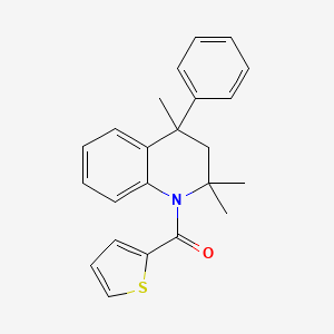 molecular formula C23H23NOS B3997516 Thiophen-2-yl-(2,2,4-trimethyl-4-phenyl-3,4-dihydro-2H-quinolin-1-yl)-methanone 