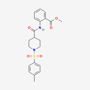 molecular formula C21H24N2O5S B3997537 Methyl 2-[1-(4-methylbenzenesulfonyl)piperidine-4-amido]benzoate 