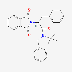molecular formula C28H28N2O3 B3997610 N-benzyl-N-(tert-butyl)-2-(1,3-dioxo-1,3-dihydro-2H-isoindol-2-yl)-3-phenylpropanamide 