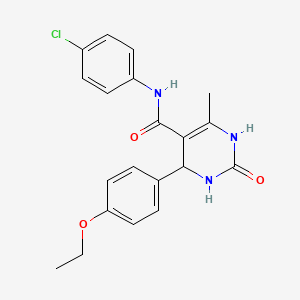 molecular formula C20H20ClN3O3 B3997723 N-(4-chlorophenyl)-4-(4-ethoxyphenyl)-6-methyl-2-oxo-1,2,3,4-tetrahydro-5-pyrimidinecarboxamide 
