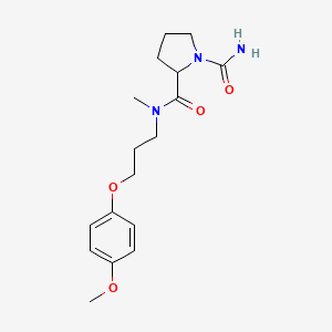 molecular formula C17H25N3O4 B3997745 N~2~-[3-(4-methoxyphenoxy)propyl]-N~2~-methylpyrrolidine-1,2-dicarboxamide 