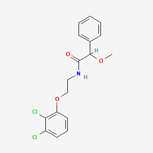 molecular formula C17H17Cl2NO3 B3997892 N-[2-(2,3-dichlorophenoxy)ethyl]-2-methoxy-2-phenylacetamide 