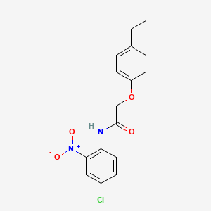 molecular formula C16H15ClN2O4 B3998031 N-(4-chloro-2-nitrophenyl)-2-(4-ethylphenoxy)acetamide 