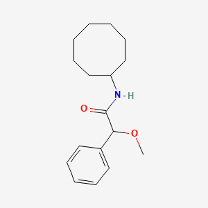 molecular formula C17H25NO2 B3998044 N-cyclooctyl-2-methoxy-2-phenylacetamide 