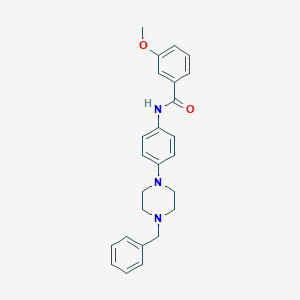 molecular formula C25H27N3O2 B399842 N-[4-(4-benzyl-1-piperazinyl)phenyl]-3-methoxybenzamide CAS No. 640239-77-6