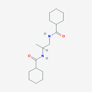 molecular formula C17H30N2O2 B3998812 N,N'-(propane-1,2-diyl)dicyclohexanecarboxamide 