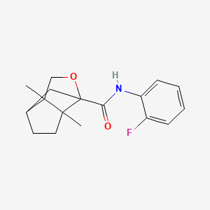 molecular formula C17H20FNO2 B3998820 N-(2-fluorophenyl)-6,7-dimethyl-4-oxatricyclo[4.3.0.03,7]nonane-3-carboxamide 