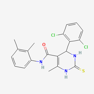 molecular formula C20H19Cl2N3OS B3999095 4-(2,6-dichlorophenyl)-N-(2,3-dimethylphenyl)-6-methyl-2-sulfanylidene-3,4-dihydro-1H-pyrimidine-5-carboxamide 