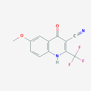 4-Hydroxy-6-methoxy-2-(trifluoromethyl)quinoline-3-carbonitrile