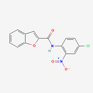 molecular formula C15H9ClN2O4 B3999549 N-(4-chloro-2-nitrophenyl)-1-benzofuran-2-carboxamide 