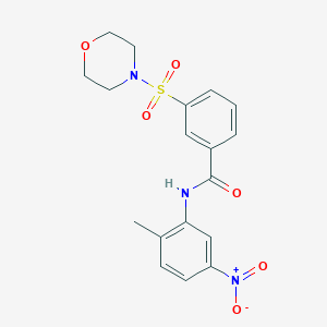 molecular formula C18H19N3O6S B399963 N-(2-METHYL-5-NITROPHENYL)-3-(MORPHOLINE-4-SULFONYL)BENZAMIDE 