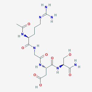 molecular formula C17H30N8O8 B039998 Acetyl-arginyl-glycyl-aspartyl-serinamide CAS No. 122207-62-9
