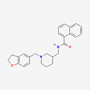 molecular formula C26H28N2O2 B3999931 N-{[1-(2,3-dihydro-1-benzofuran-5-ylmethyl)-3-piperidinyl]methyl}-1-naphthamide 