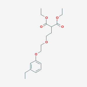molecular formula C19H28O6 B4000052 Diethyl 2-[2-[2-(3-ethylphenoxy)ethoxy]ethyl]propanedioate 