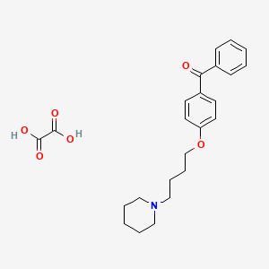 molecular formula C24H29NO6 B4000096 phenyl{4-[4-(1-piperidinyl)butoxy]phenyl}methanone oxalate 